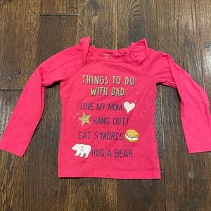 Carters girls long sleeve t shirt.  Size 5t.  Never worn.